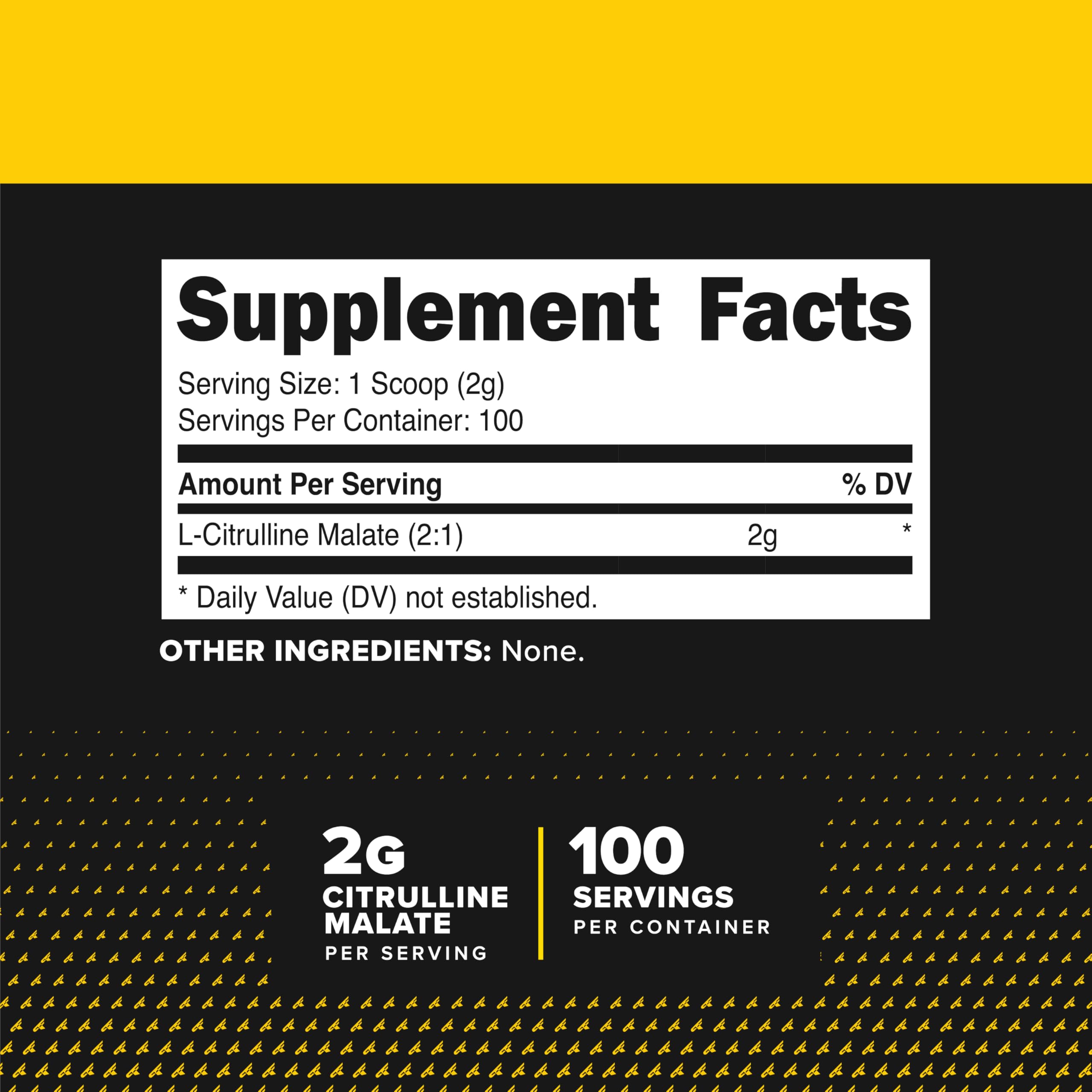Primaforce L-Citrulline Malate 200g nutritional information