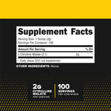 Primaforce L-Citrulline Malate 200g nutritional information