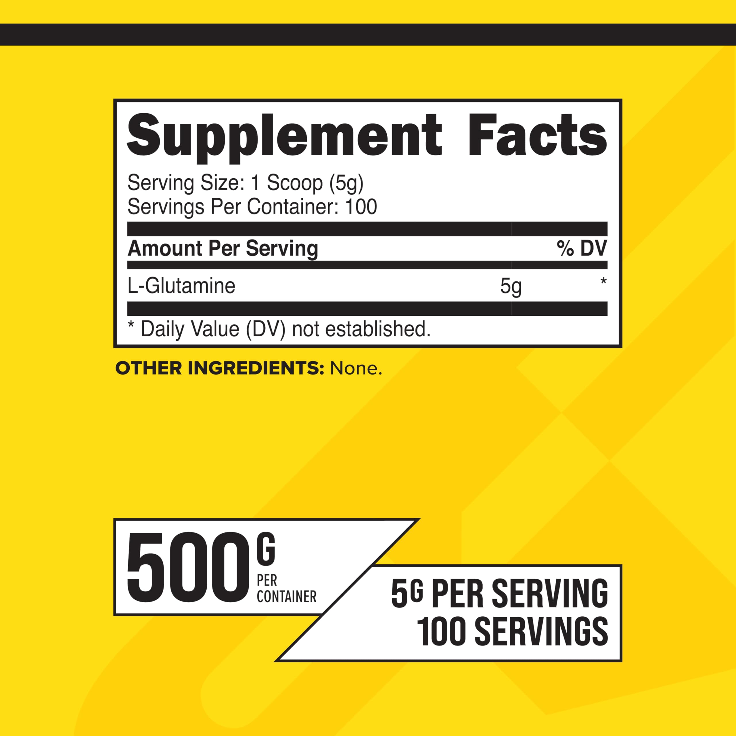 Primaforce L-Glutamine 500g container side view