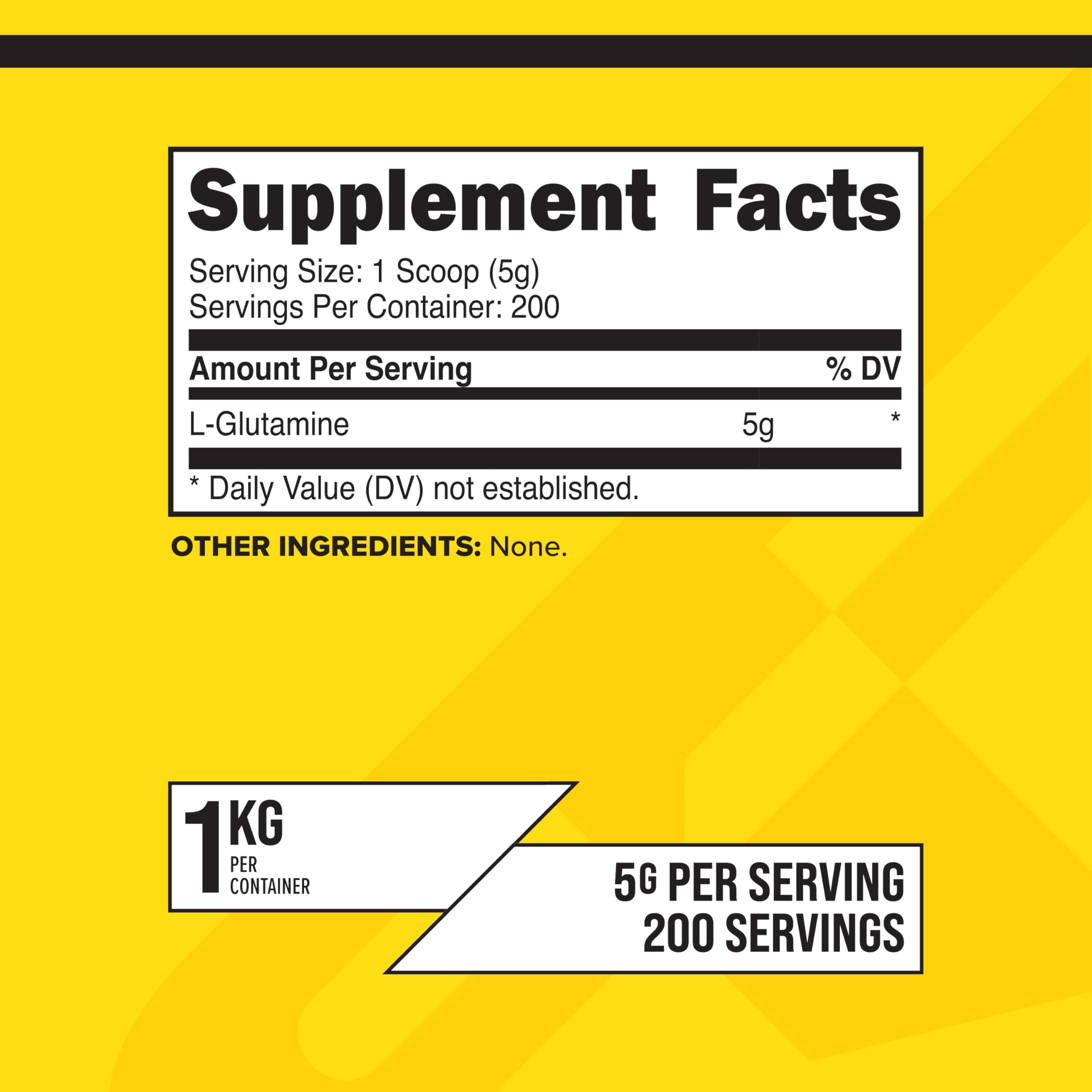 Primaforce L-Glutamine powder scoop showing serving size