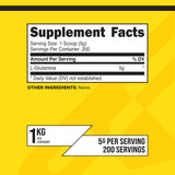 Primaforce L-Glutamine powder scoop showing serving size