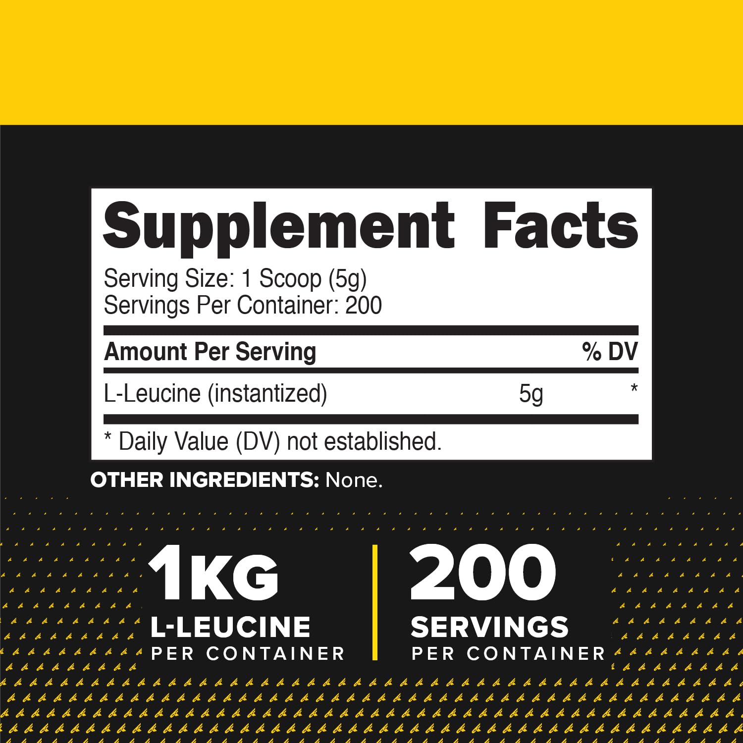 Primaforce L-Leucine Powder 1 KG side view