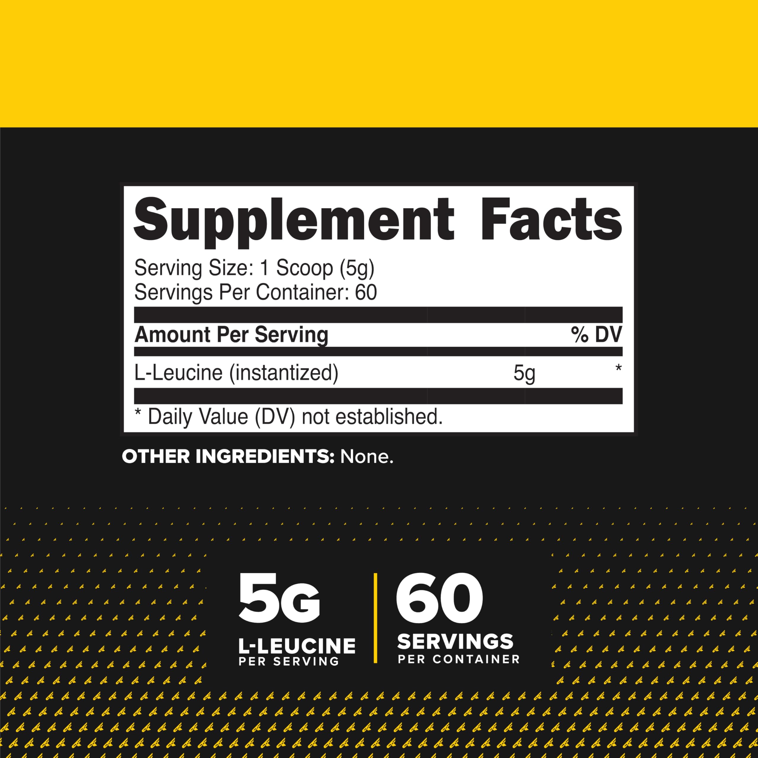 Primaforce L-Leucine Powder 300g packaging side view