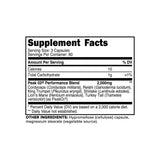 Primaforce Peak O2 Mushroom Supplement side view showing capsule count