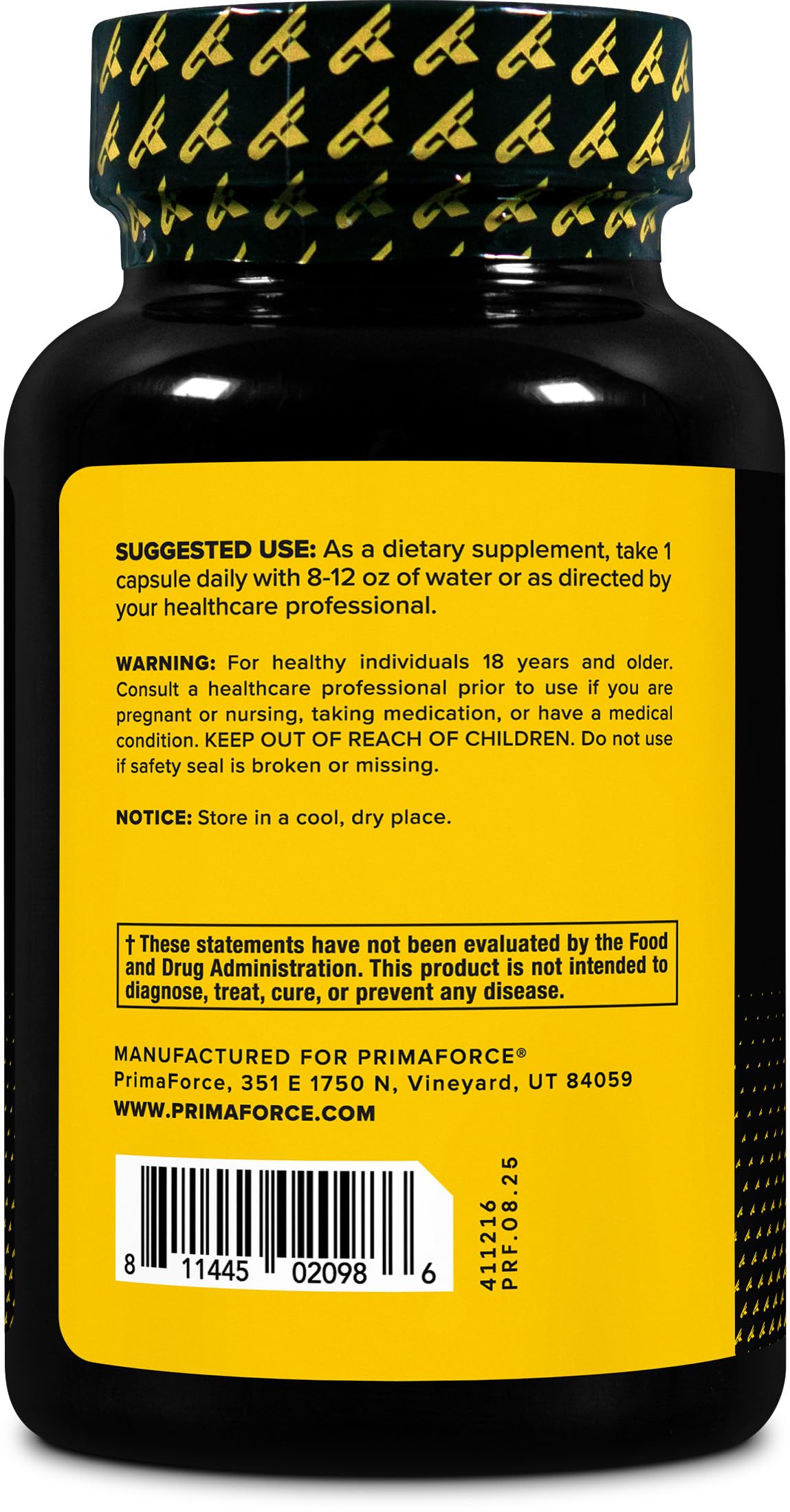 Primaforce Turkesterone Capsules 600mg bottle with label