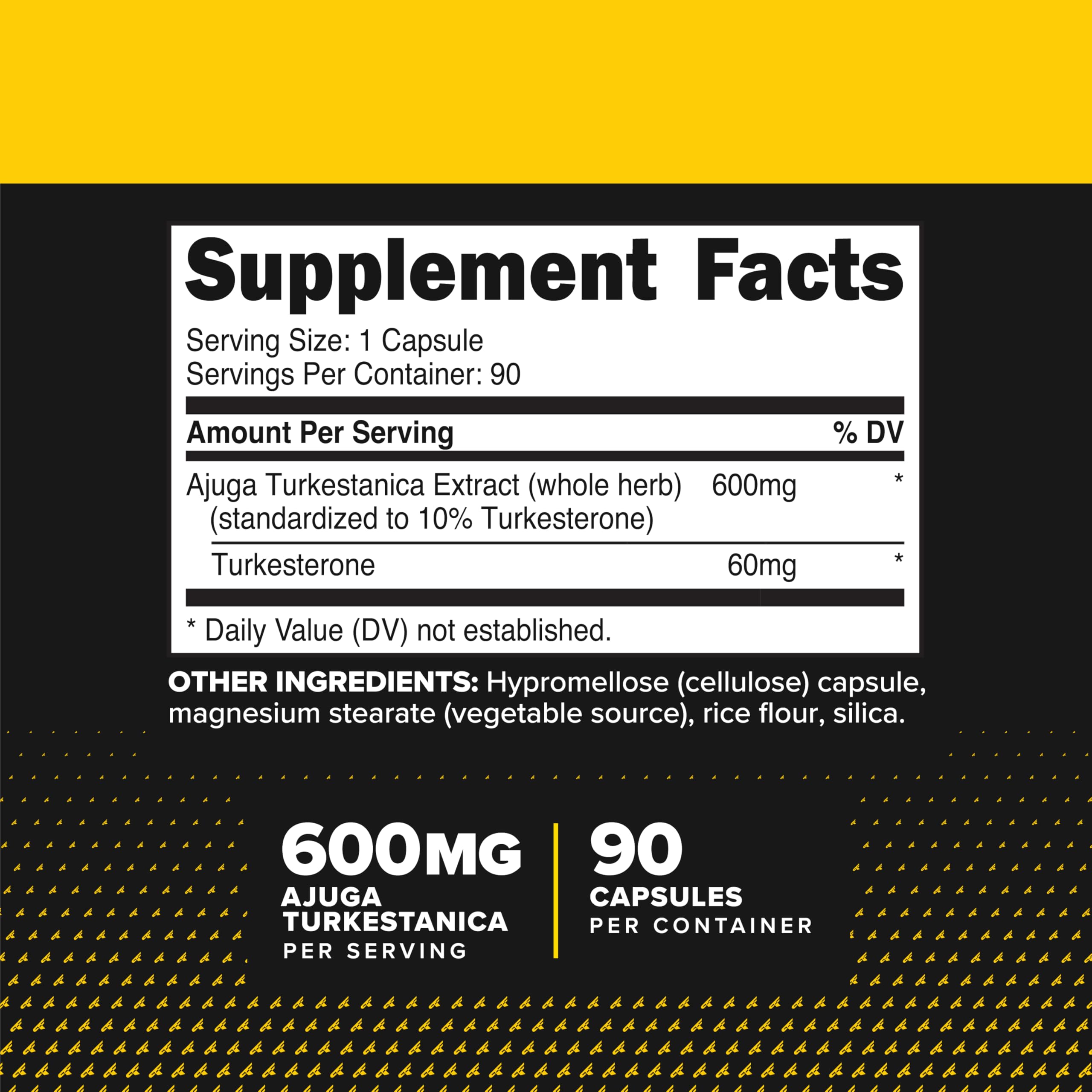 Primaforce Turkesterone Capsules 600mg side view