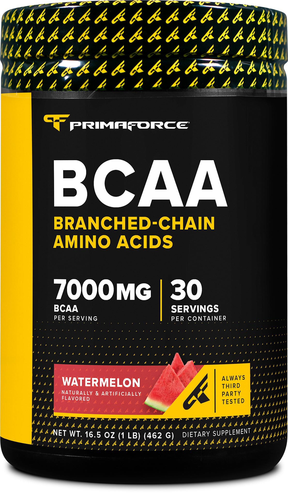 Primaforce Watermelon BCAA Powder front view with packaging