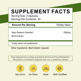 Primal Being Beef Brain Capsules 1500mg side view