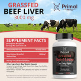 Primal Being Beef Liver Capsules bottle with label