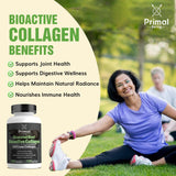Primal Being Bioactive Collagen Capsules back view with ingredient list