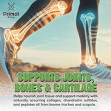Primal Being Bioactive Collagen Capsules with a measuring spoon