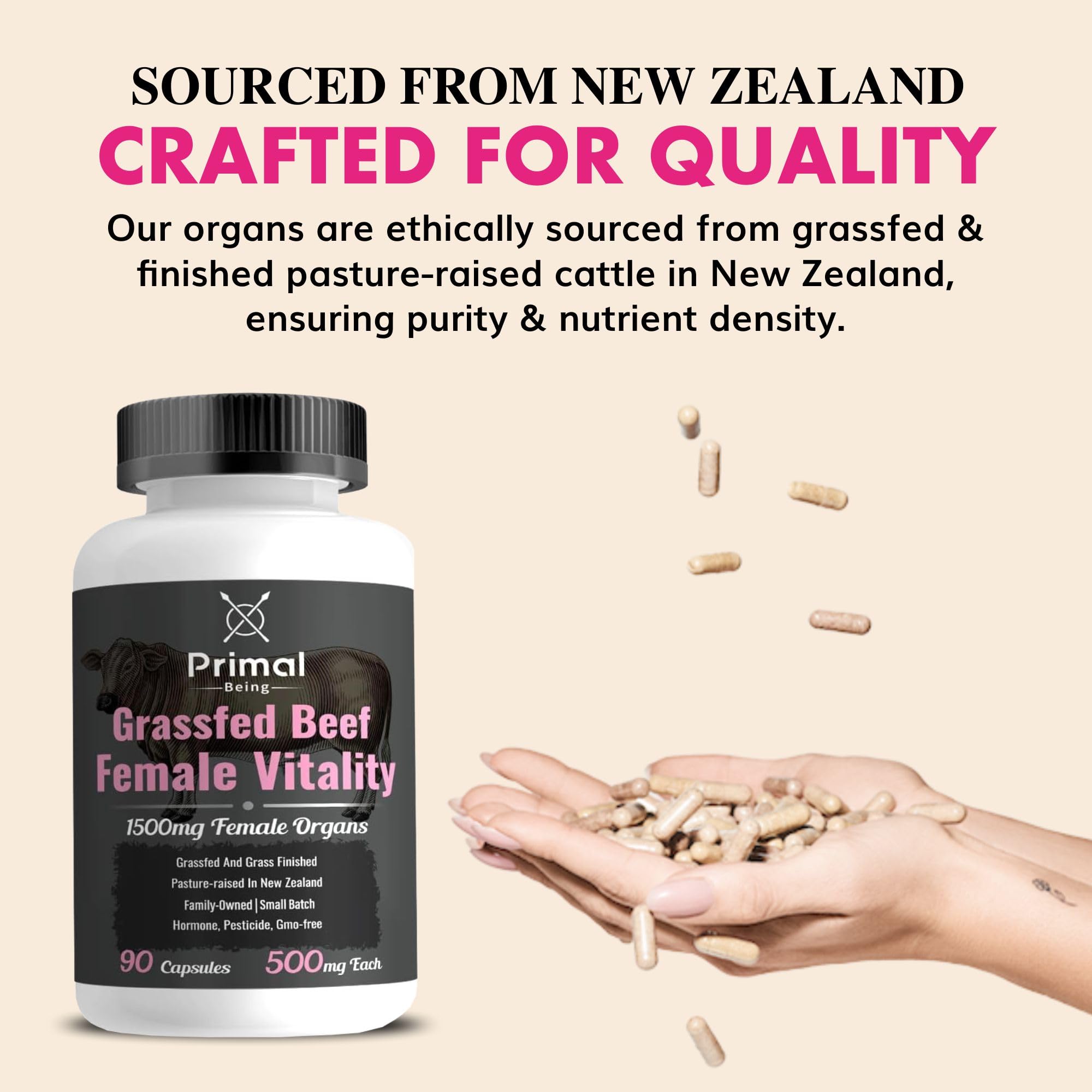 Primal Being Female Vitality capsules packaging details