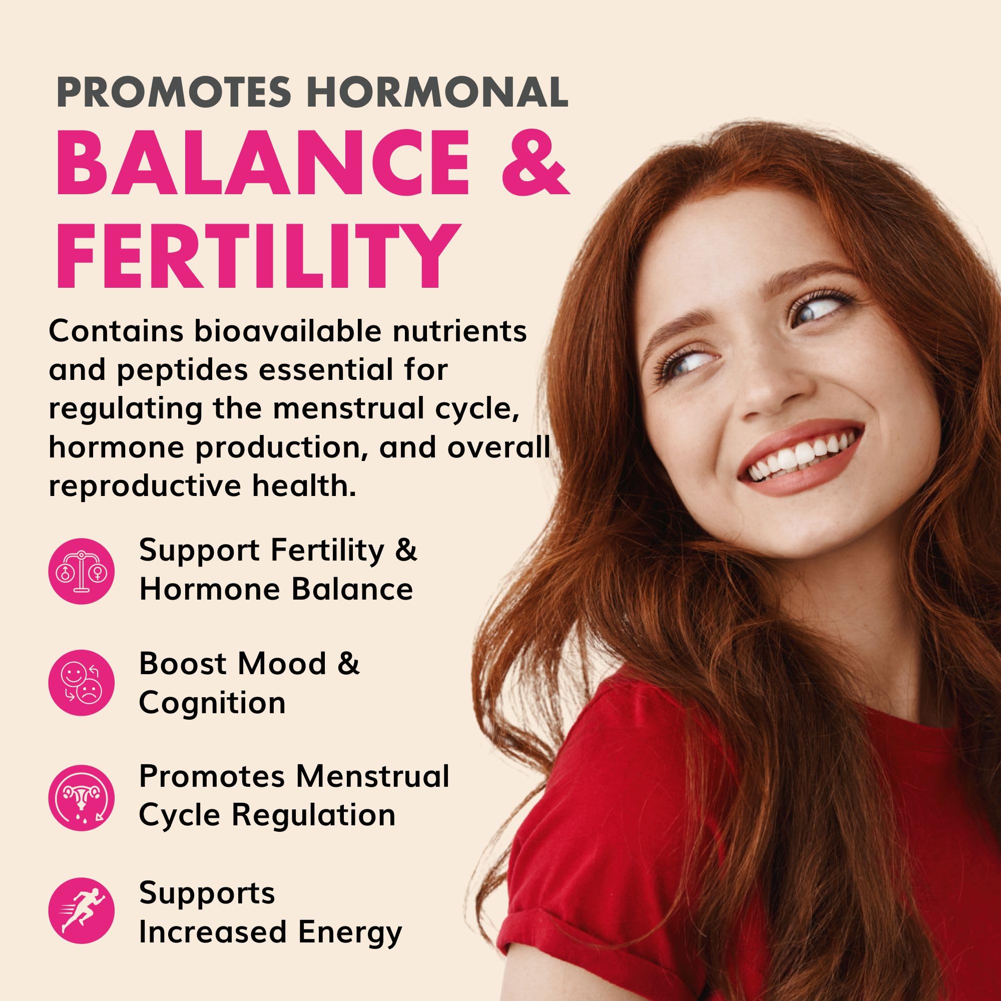 Primal Being Female Vitality capsules with measuring spoon