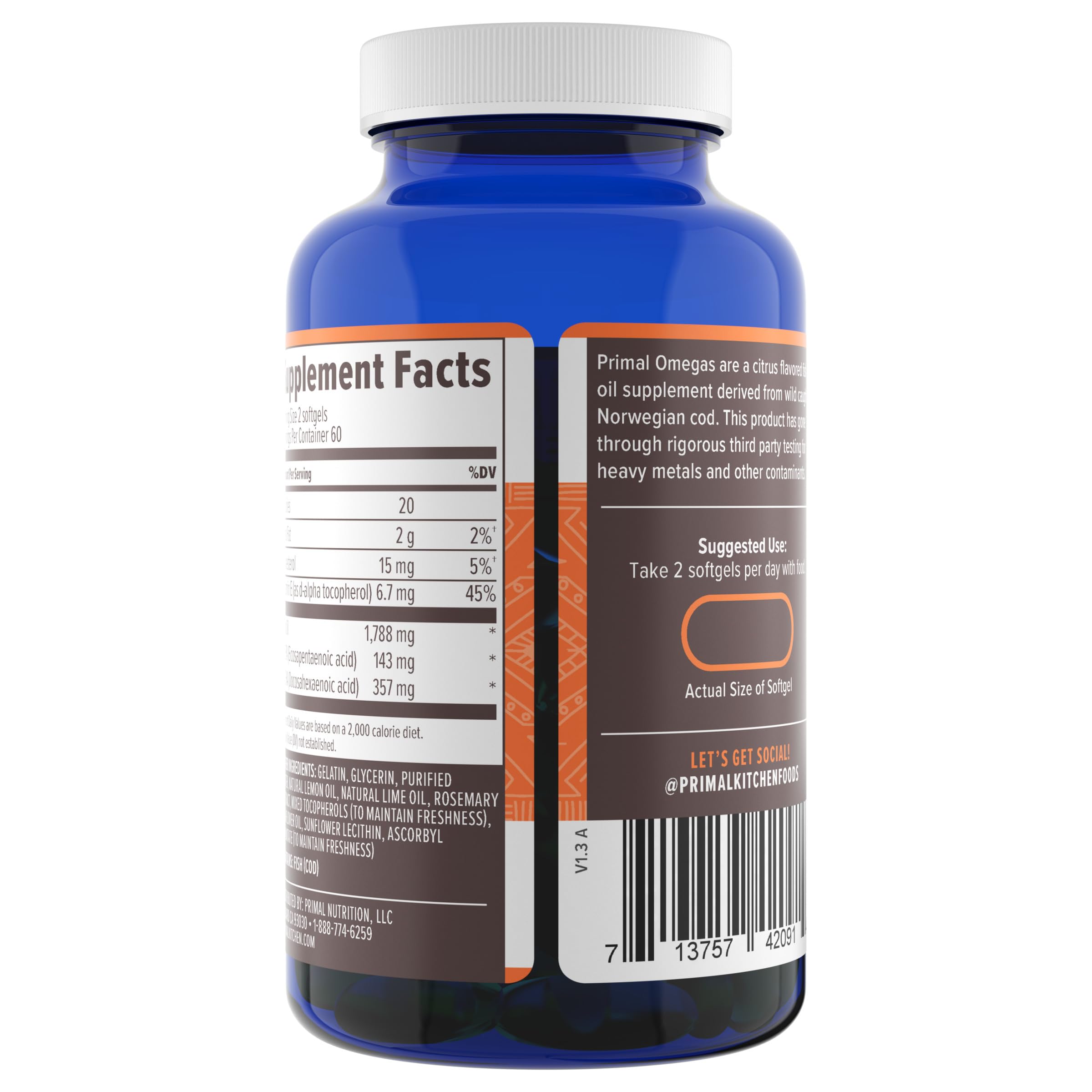Primal Blueprint Primal Omegas side view of packaging