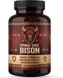 Primal Edge Biso Bison Extract 60 Capsules front view