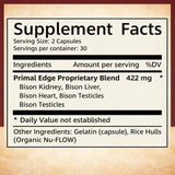 Primal Edge Biso Bison Extract Capsules with measuring spoon