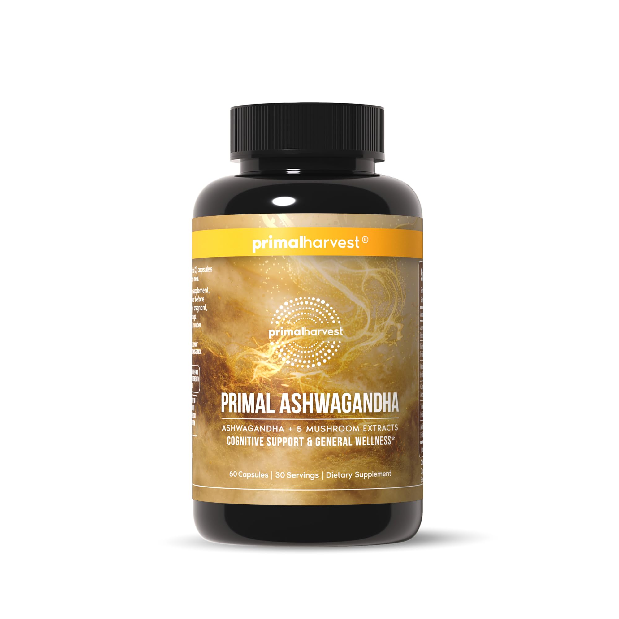 Primal Harvest Ashwagandha Supplement front view with packaging