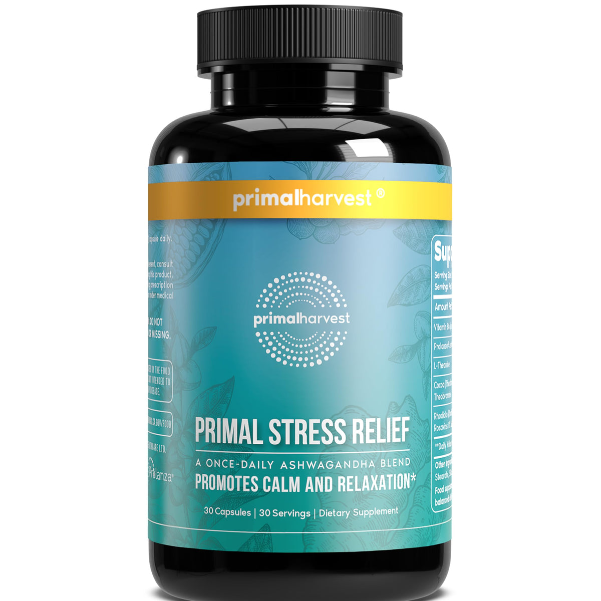 Primal Harvest Ashwagandha Supplement front view with packaging