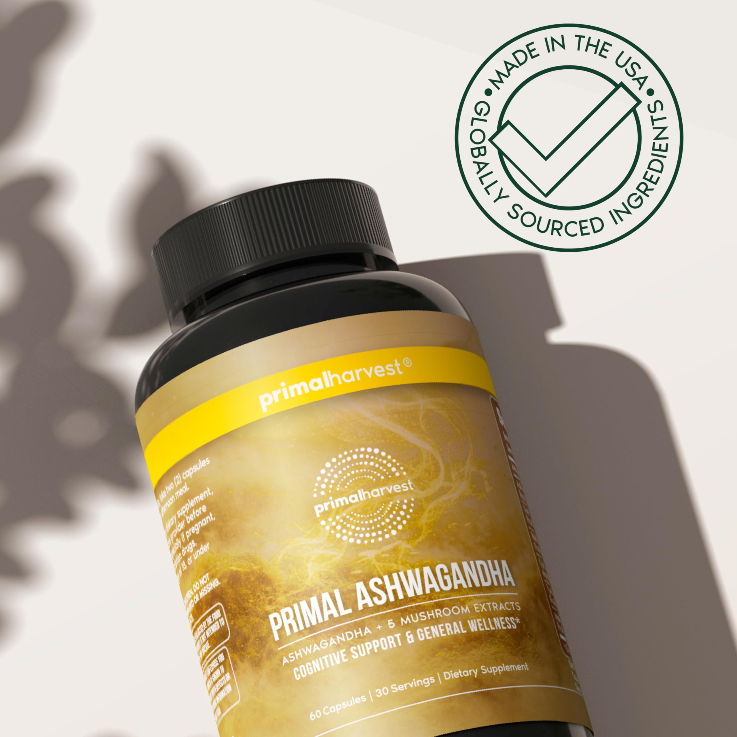 Primal Harvest Ashwagandha Supplement with lifestyle setting