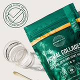 Primal Harvest Collagen Powder 300g with a measuring scoop