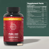 Primal Harvest Liver Support Capsules side view showing capsule count