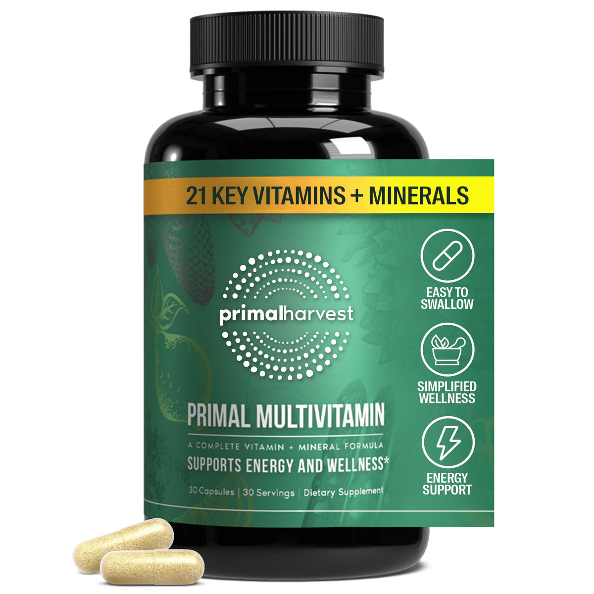Primal Harvest Multivitamin front view with packaging
