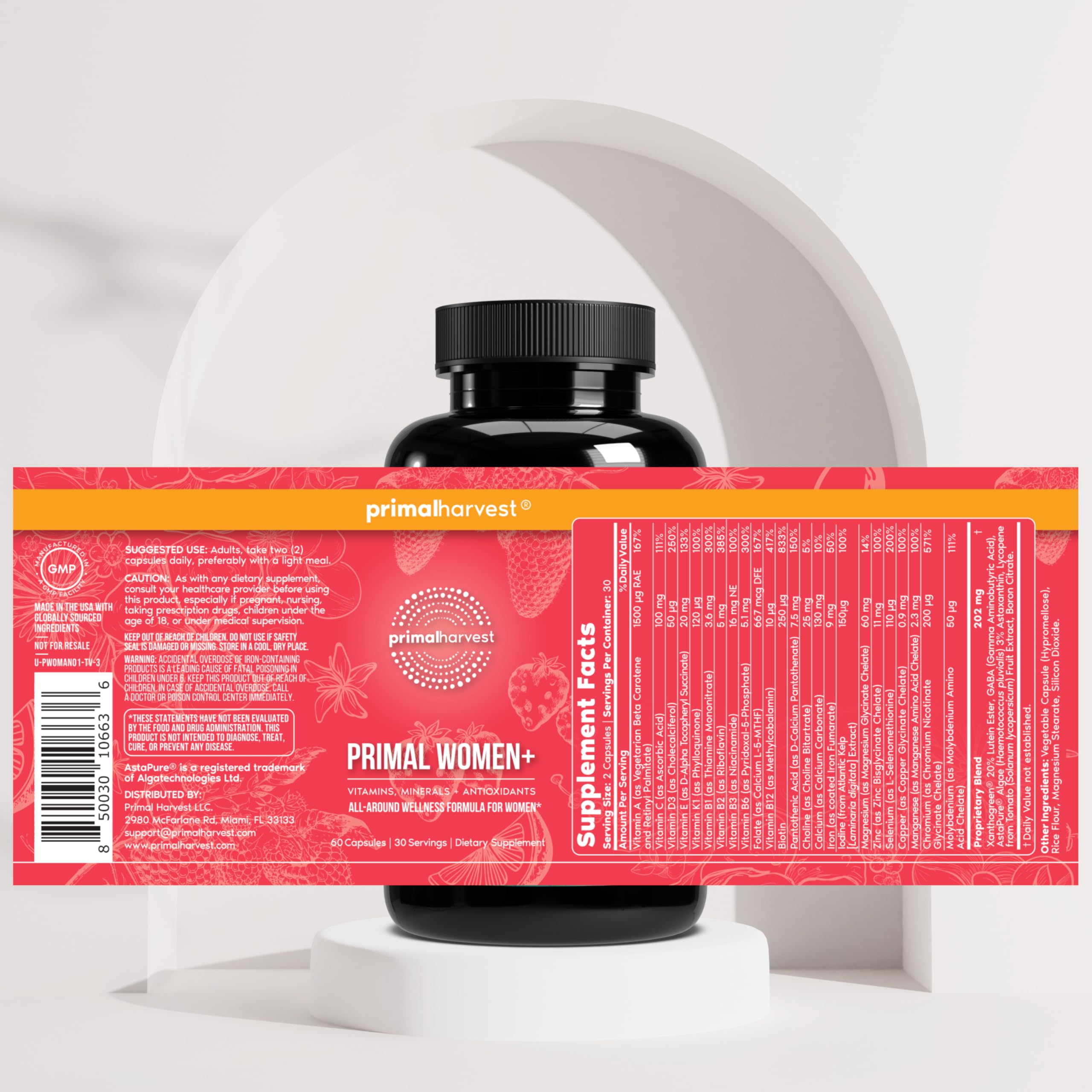 Primal Harvest Multivitamins capsules in a bowl