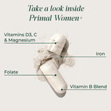 Primal Harvest Multivitamins nutritional information on the back