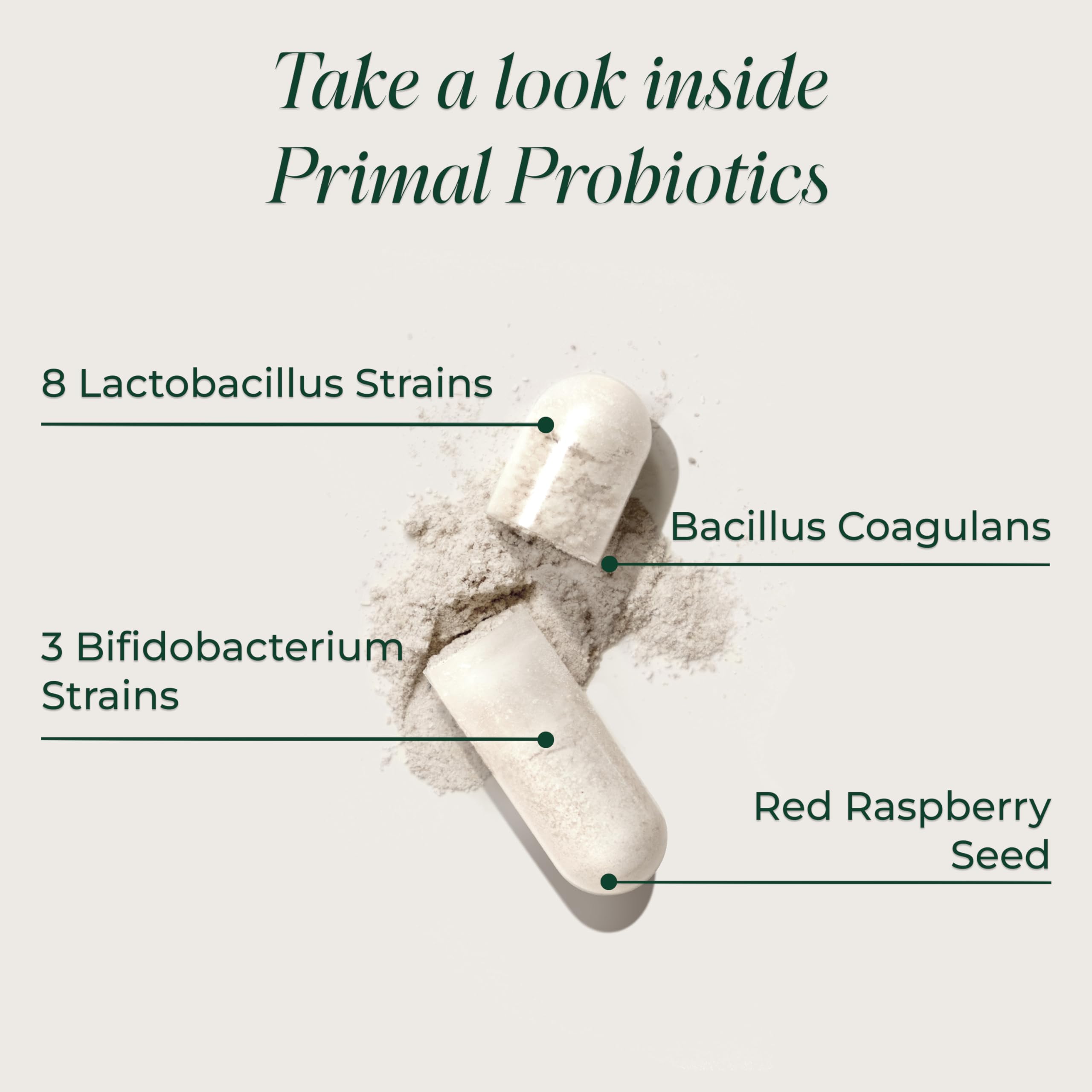 Primal Harvest Prebiotic Capsules bottle with label
