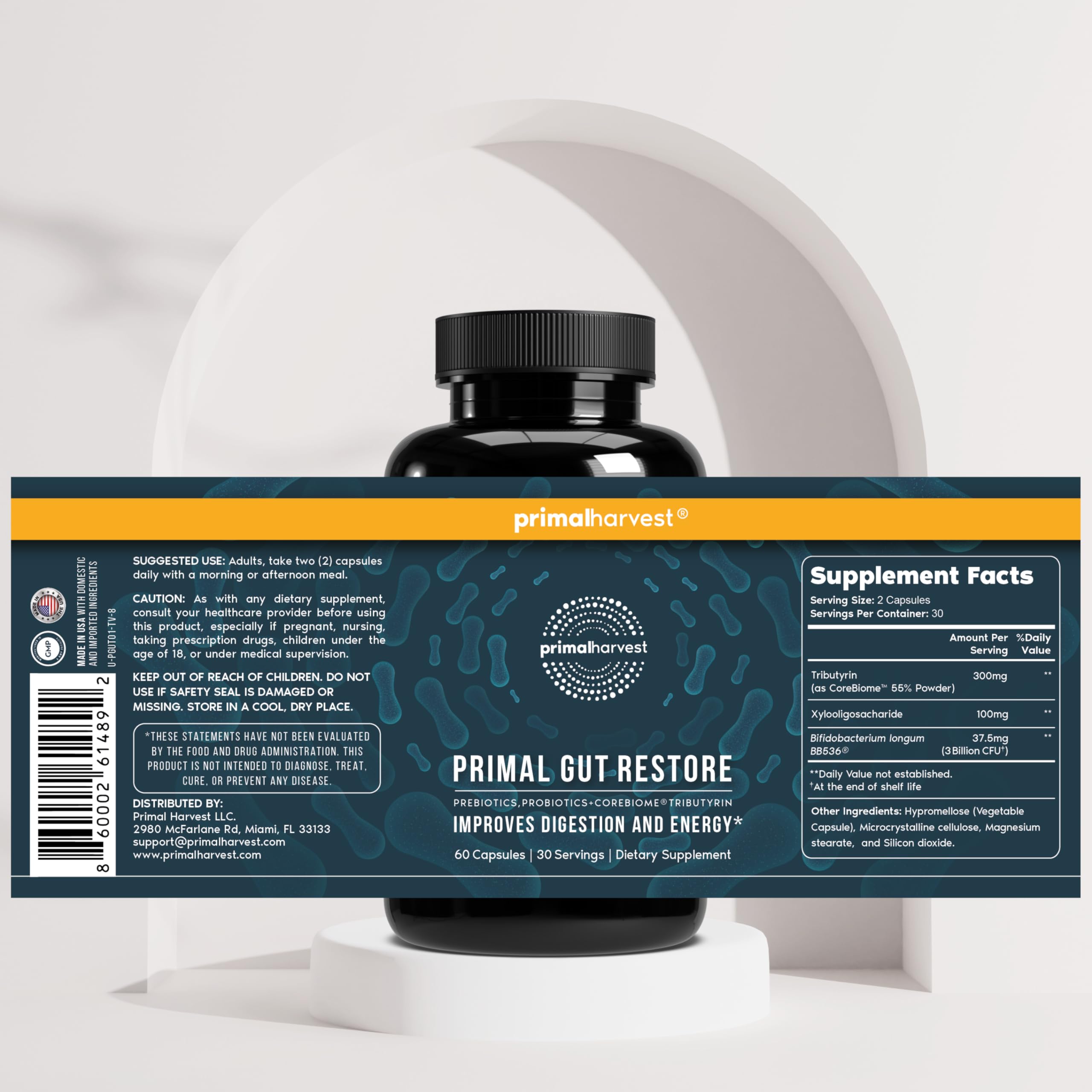 Primal Harvest Prebiotic Supplement 59g product details
