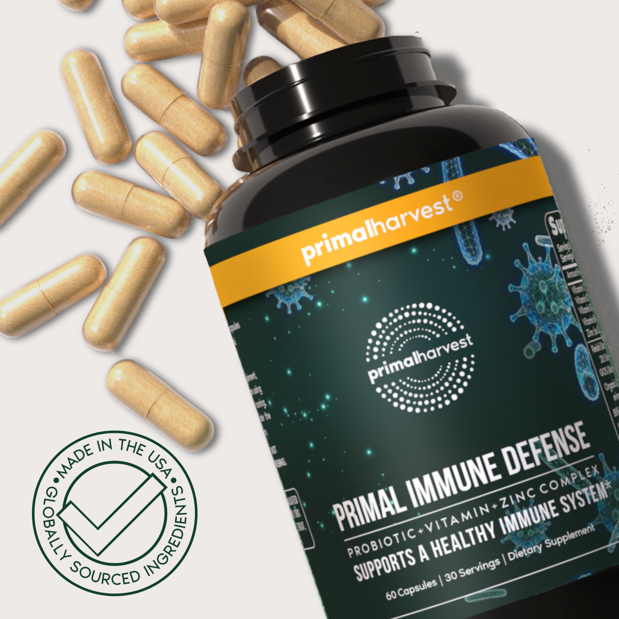 Primal Harvest Primal daily wellness Defense 10-in-1 Supplement ingredients list