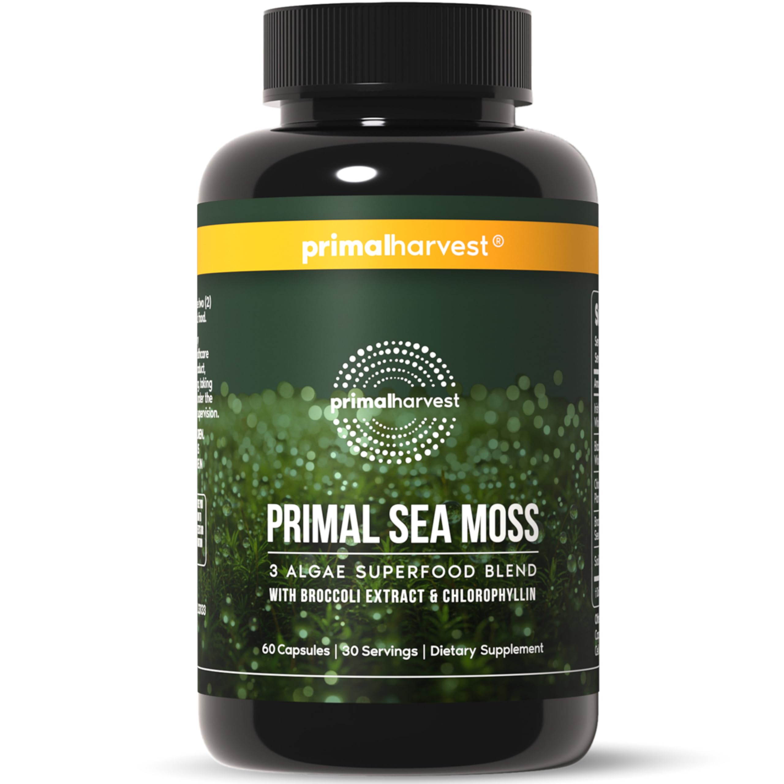 Primal Harvest Sea Moss Complex 60 capsules front view