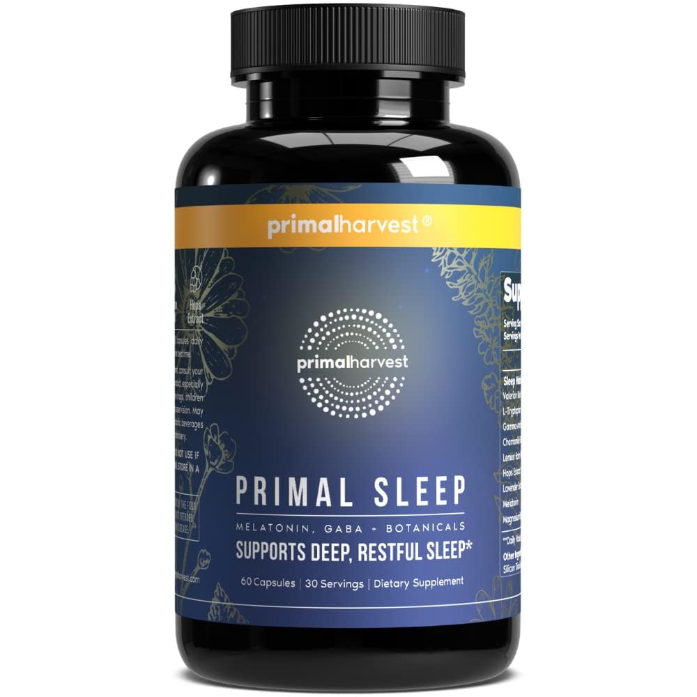 Primal Harvest Sleep Aid Capsules bottle front view