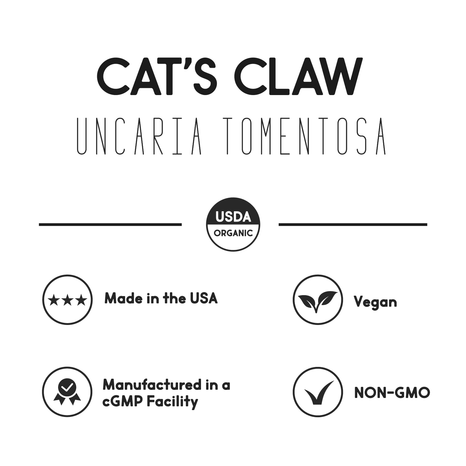 Primal Health Foods Cat's Claw Powder 68g ingredients list