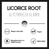 Primal Health Foods Licorice Root Powder on a wooden table