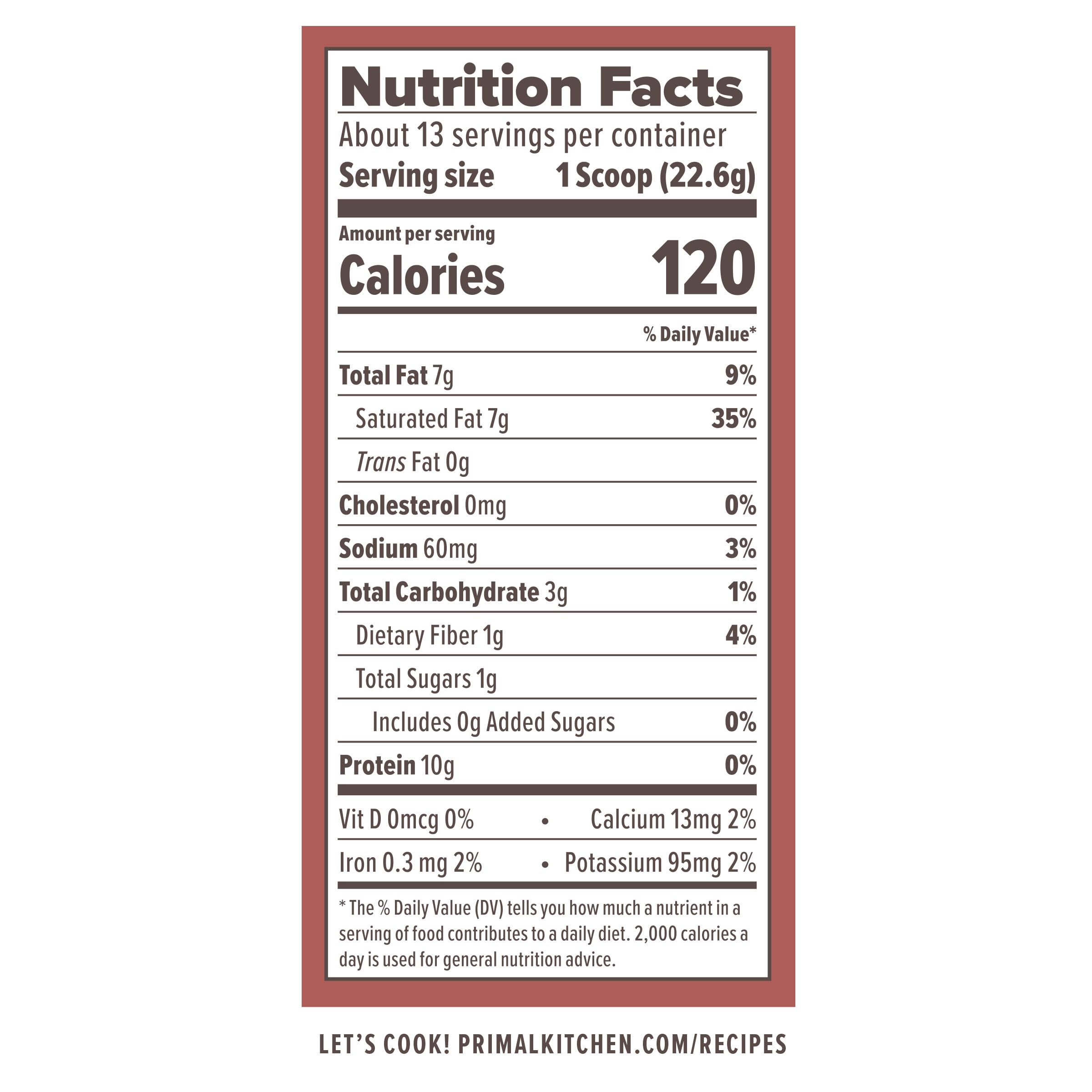 Primal Kitchen Hazelnut Collagen Creamer packaging side view