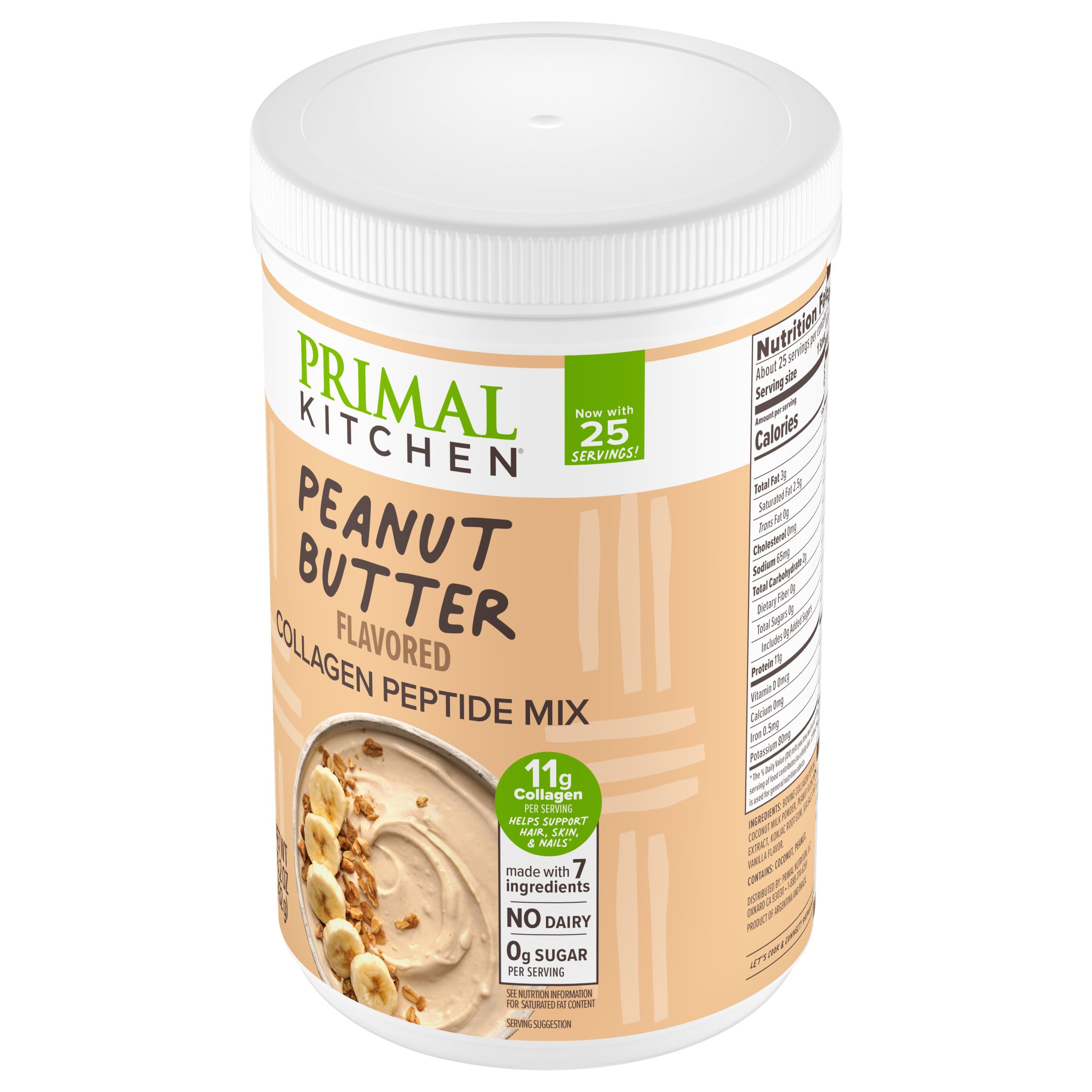 Primal Kitchen Peanut Butter Collagen Drink Mix preparation process