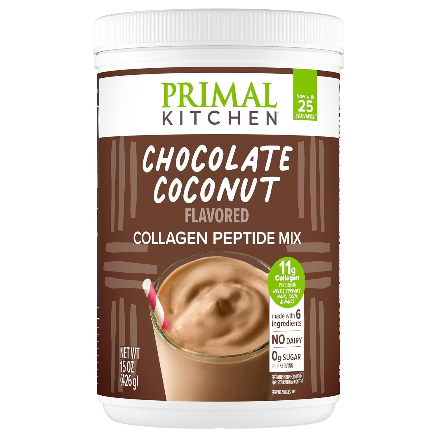 Primal Kitchen Vanilla Coconut Collagen Powder 14.4 oz packaging
