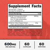 Primal KSM-66 Ashwagandha Capsules showing capsule size