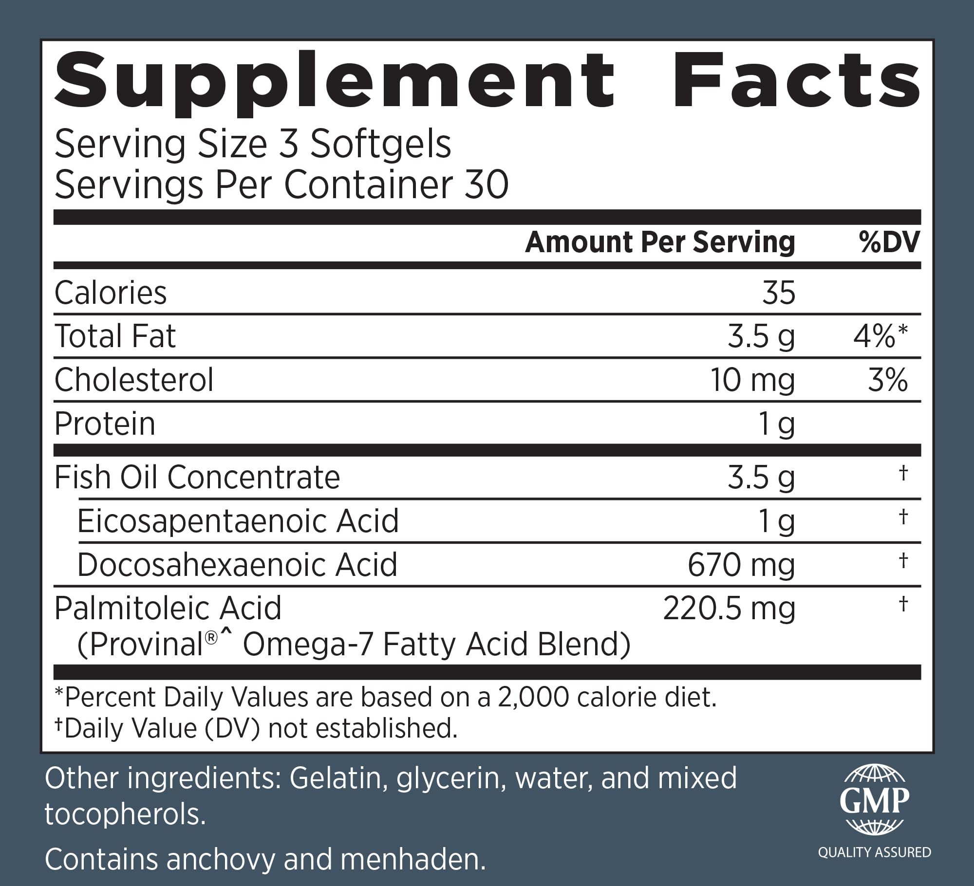 Primal Labs DuOmega 3&7 Omega-3 supplement bottle with label