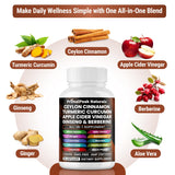PrimalPeak Naturals Ceylon Cinnamon & ACV Capsules side view