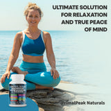 PrimalPeak Naturals Cortisol Supplements on a wooden table