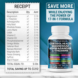 PrimalPeak Naturals Cortisol Supplements with a measuring spoon