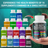 PrimalPeak Naturals Sea Moss Capsules opened bottle showing capsules