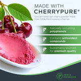 Primed Performance CherryPURE Montmorency Tart Cherry Powder 125g on a kitchen counter
