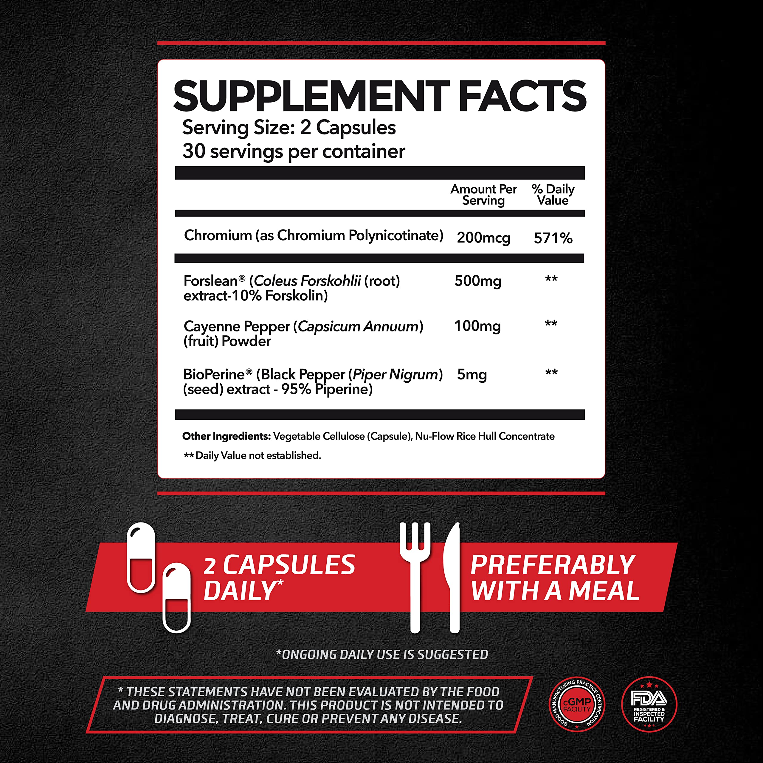 PrimeGENIX CalmLean Stimulant-Free Fat Burner back view