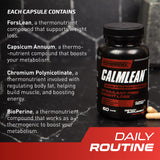 PrimeGENIX CalmLean Stimulant-Free Fat Burner capsule close-up