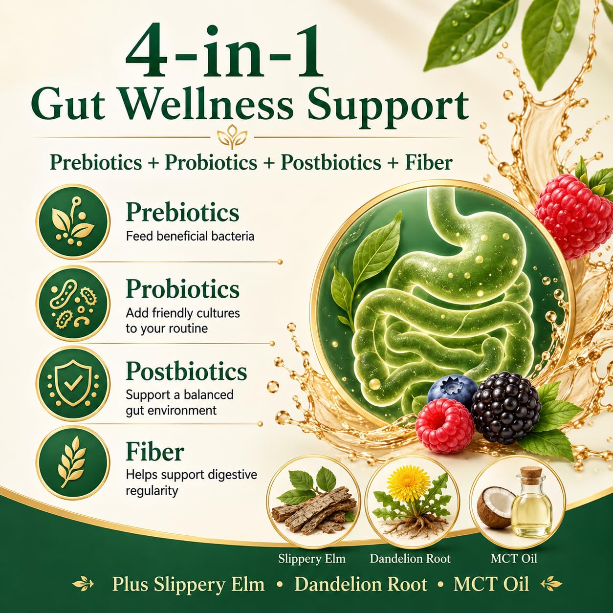 PRIMEHAVEN Kombucha Gummies back view with nutritional information