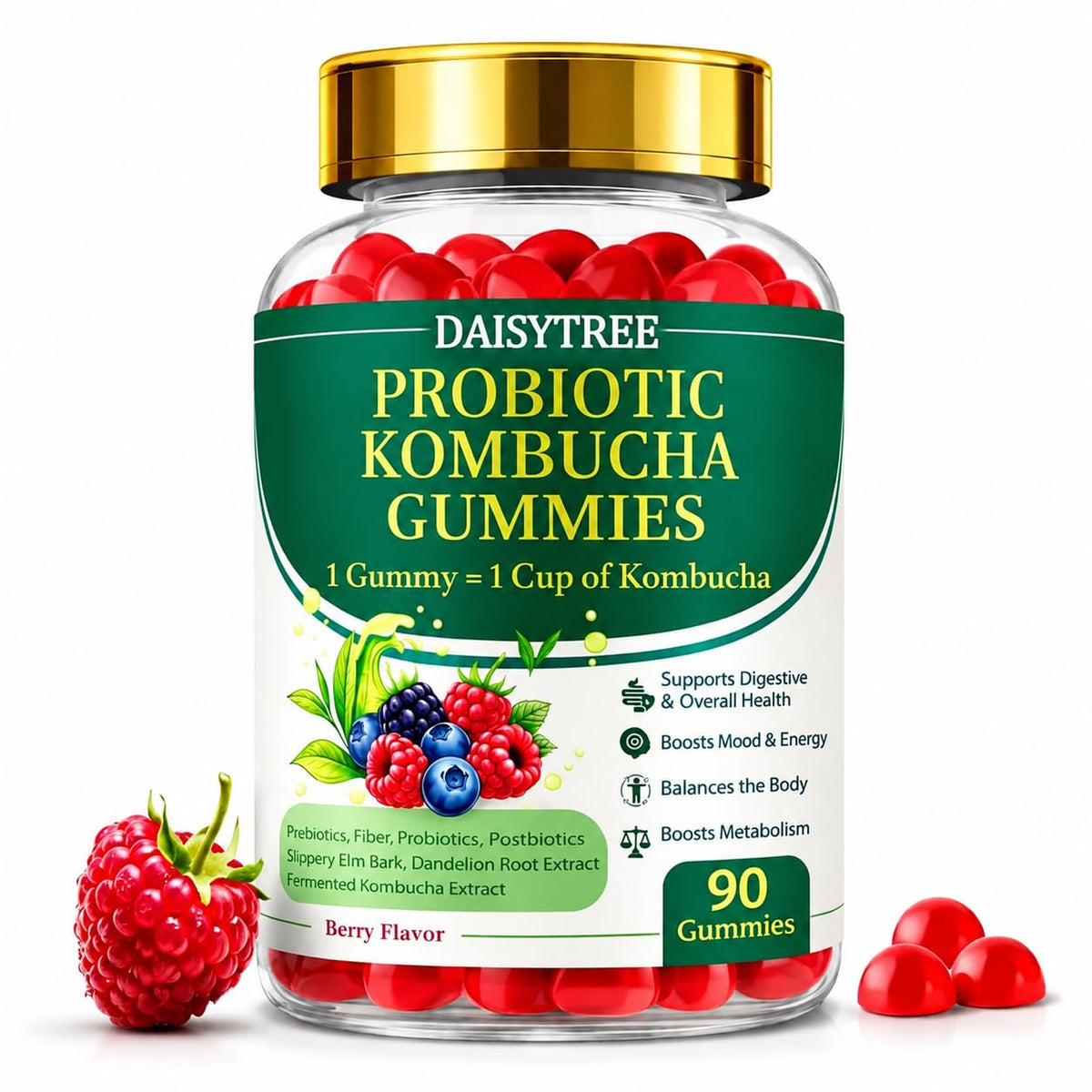 PRIMEHAVEN Kombucha Gummies front view with packaging