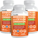 PrimeMD Berberine with Ceylon Cinnamon supplement bottle front view